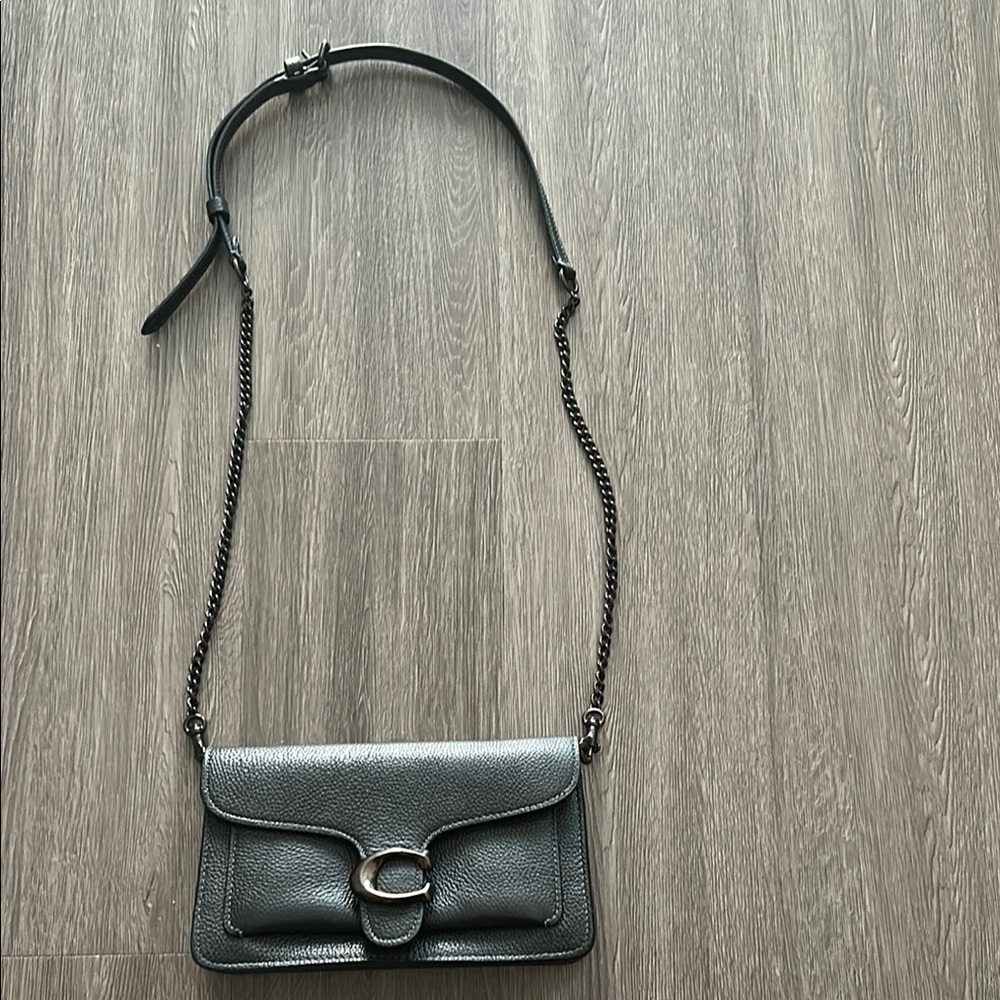 Coach Black Leather Tabby